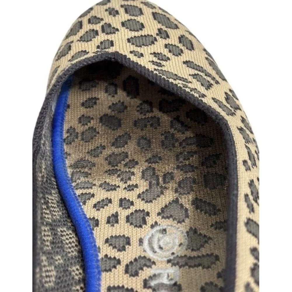 ROTHY’S The Flat Leopard Print Round Toe Slip-On Ballet Flats 9